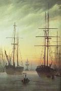 Caspar David Friedrich View of a Port (mk10) painting